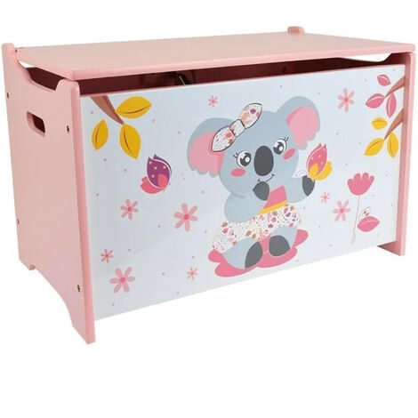 CALLY MIMI KOALA Coffre a jouets en bois ± 40 x 58 x 36 cm pour enfant