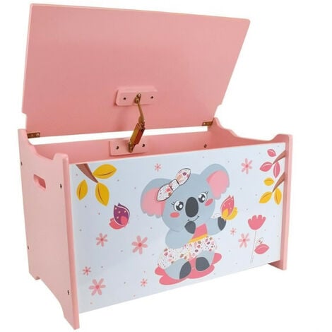CALLY MIMI KOALA Coffre a jouets en bois ± 40 x 58 x 36 cm pour enfant
