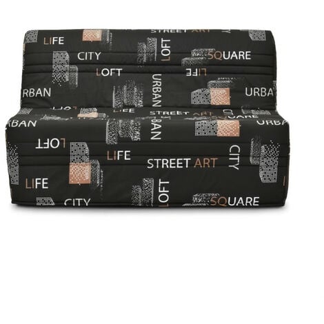 Banquette BZ - Tissu Noir - L143 x P97 x H89 cm - Joe