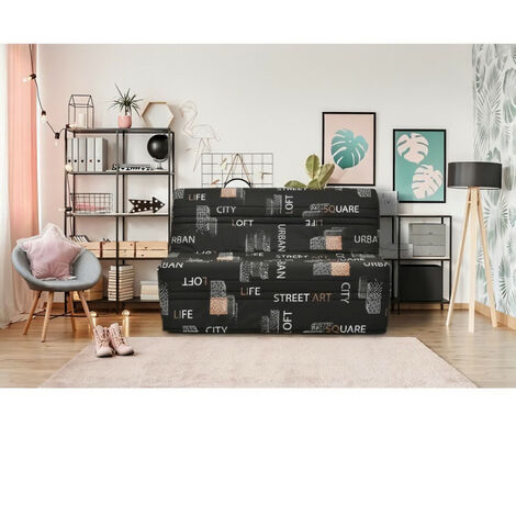 Banquette BZ - Tissu Noir - L143 x P97 x H89 cm - Joe