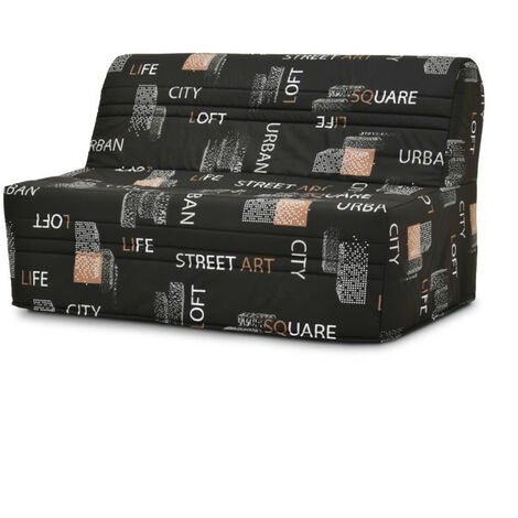 Banquette BZ - Tissu Noir - L143 x P97 x H89 cm - Joe