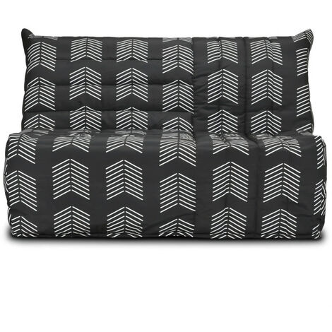 Banquette BZ COMFORT BULTEX - Tissu chevrons - Couchage 138 x 188 x 12 cm - BECCI