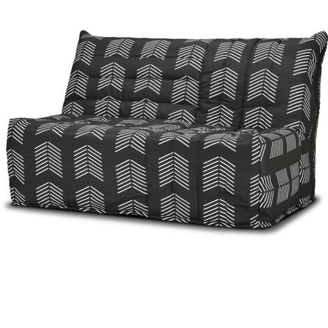 Banquette BZ COMFORT BULTEX - Tissu chevrons - Couchage 138 x 188 x 12 cm - BECCI