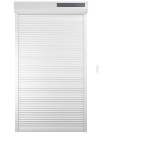 Volet Roulant Solaire H220 X L120 Cm En PVC Recoupable En Largeur Et ...