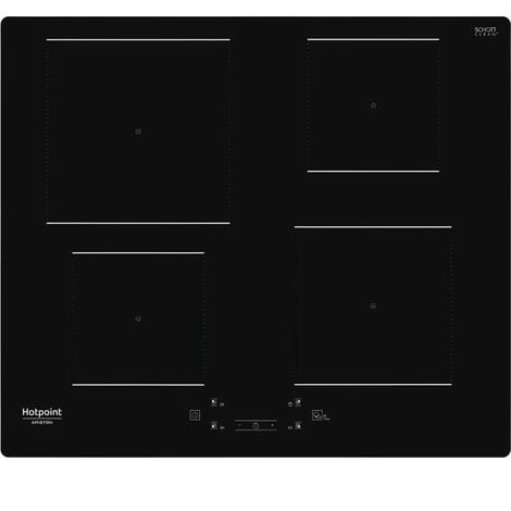 Plaque de cuisson induction - BRANDT - 3 zones - L58 x P51cm - BPI6315W -  7200 W - Revêtement verre - Blanc