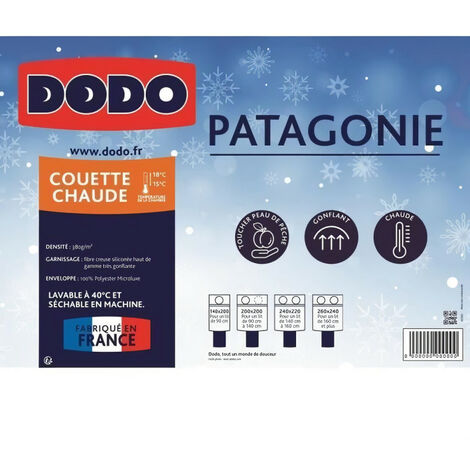 DODO Couette chaude Patagonie blanc - 240x260 cm