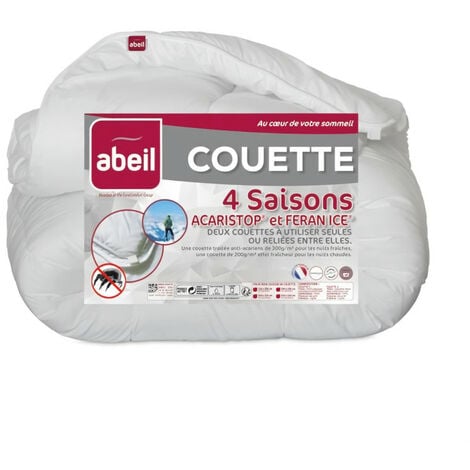 ABEIL Couette 4 Saisons ANTI-ACARIENS 220x240cm