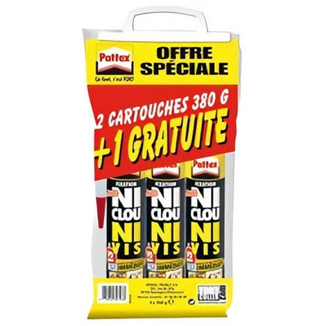 Colle fixation Ni clous ni vis Extra Fort et Rapide - 380g]
