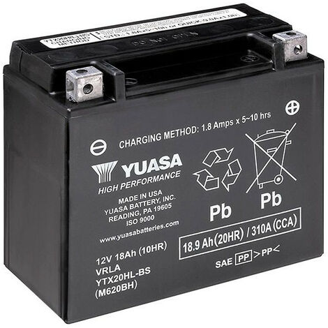 Batterie Ytx20hl SLA AGM - Sans Entretien - Prête à l'emploi.