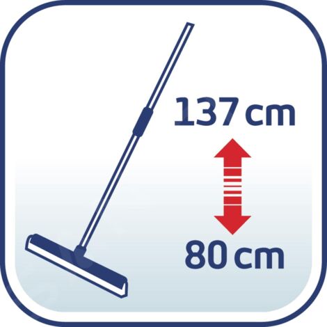 Balai Raclette Sol Large 35 Cm Avec Manche Télescopique 130 Cm - Double Lèvre Caoutchouc, Pivotant, Pour Intérieur Et Extérieur
