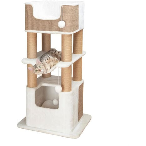 Trixie Arbre A Chat Lucano 110cm Blanc Et Taupe