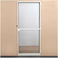 Moustiquaire porte battante - H220 cm x L100 cm - Aluminium blanc