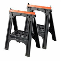 TOOD Lot de 2 tréteaux pliants 60x10x80 cm charge maximale 200 kg