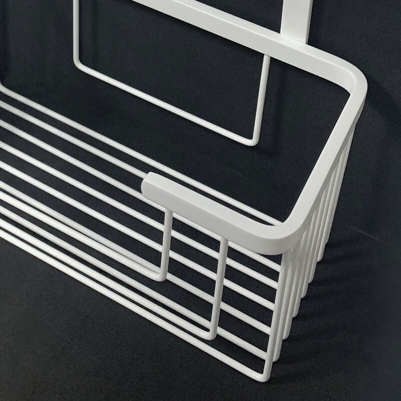 Cesta rectangular para ducha fabricada en aluminio de acabado negro mate  Noir Llavisan