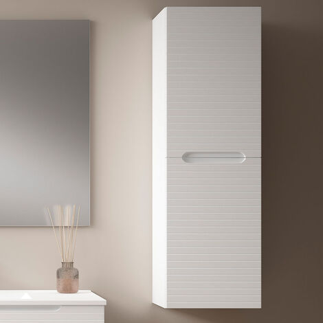 Kibath Mueble auxiliar de baño BOREAL 35x27 cm acabado BLANCO mate de colgar