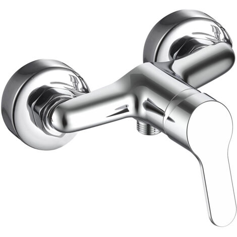 Kibath Grifo de Ducha monomando ASPA acabado CROMO brillo fabricado en latón (1/2)