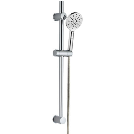 Kibath Barra Ducha con equipo NIRIA de 65,5 cm acabado CROMO brillo fabricado en latón