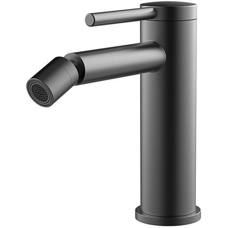 Kibath Grifo de Bidet monomando GUN METAL acabado grafito / antracita mate fabricado en latón (1/4)