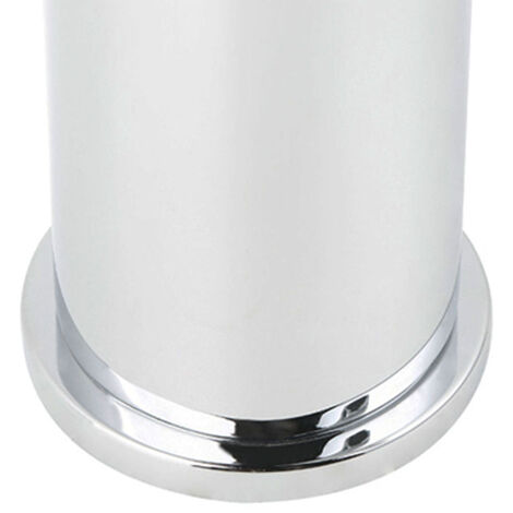 Kibath Columna de ducha monomando VER de diseño cuadrado, tubo redondo  extensible regulable en altura de 80 a 120 cm. Acabados en cromo brillo.  Ducha de mano y rociador cuadrados. Recambios garantizados –