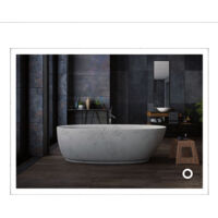 Kibath Espejo Led URB 25W rectangular de 80 cm x 60 cm espejo 6000K