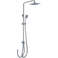 Kibath Columna Ducha sin grifería ARK cuadrada de 80-120 cm acabado CROMO brillo fabricado en latón