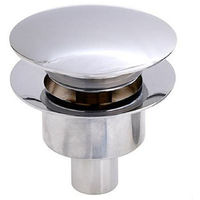 Válvula Clic Clac universal fabricada completamente en latón. Compatible con sifones de lavabo y rejillas convencionales.