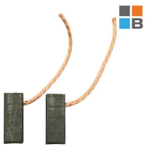 Balais de charbon Parkside PAH1300 B2, PBH1500 E5, PBH1500 F6, PBH1500 F7 – 7 x 8 x 17 mm