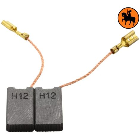 Balais de charbon pour Collomix CX40A, CX44A, CX60A, CX600 - 6,3 x 12,5 x 20 mm (1/2)