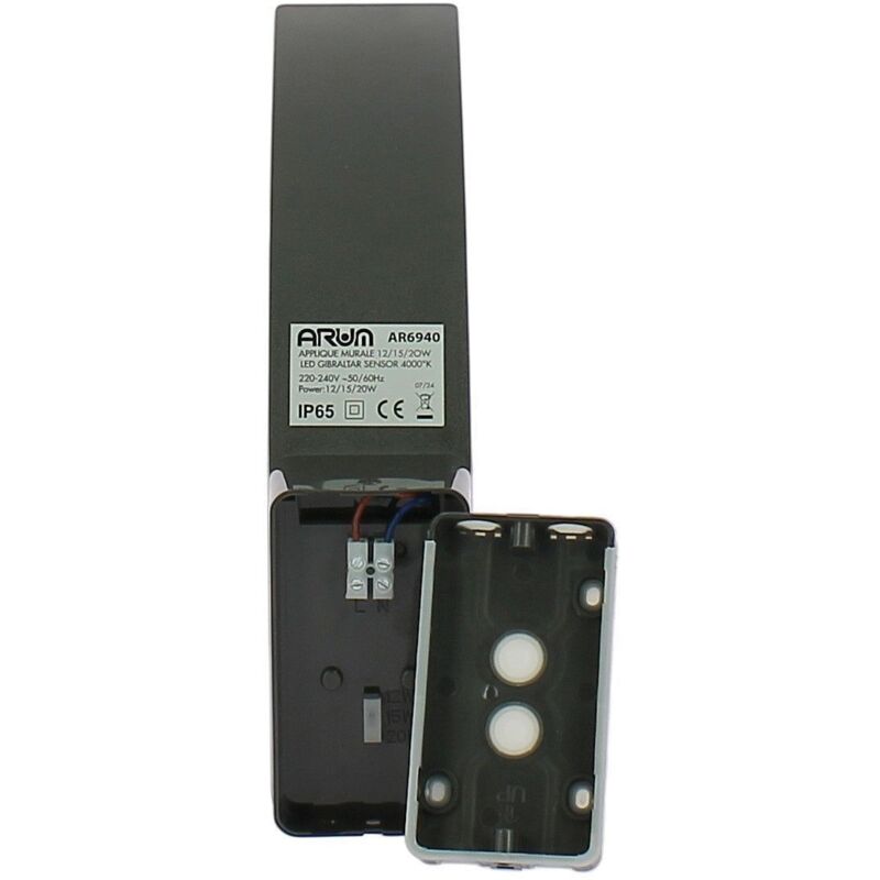 Applique détection  Extérieure LED GIBRALTAR IP65 3 Puissances 12W-15W-20W 3