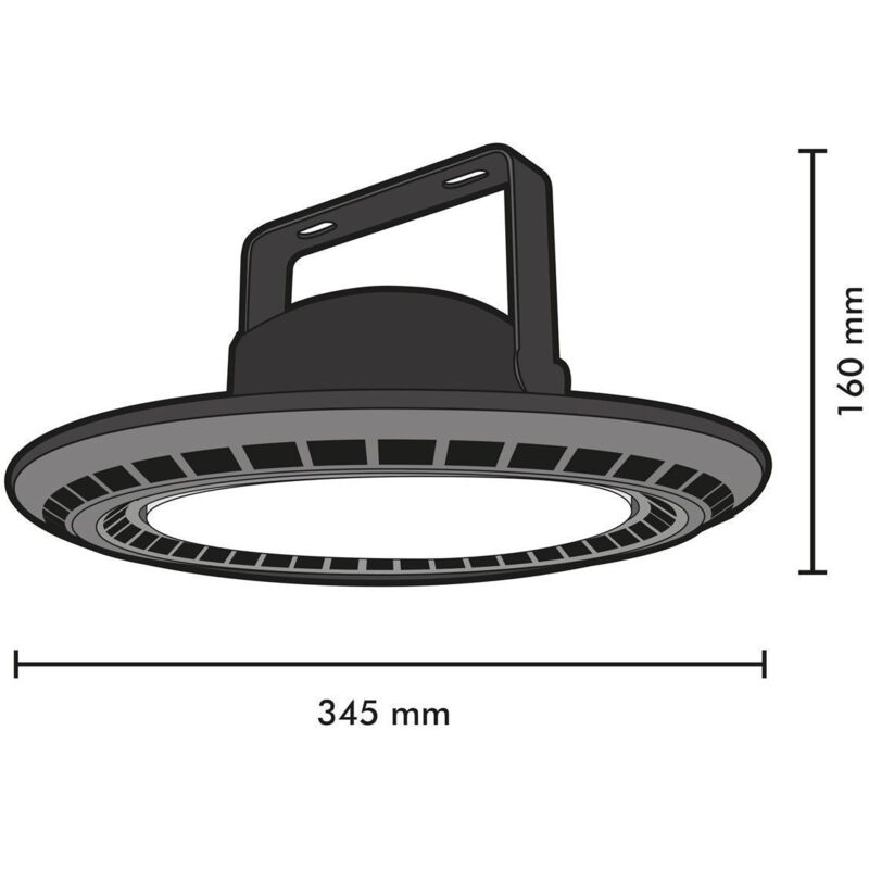 Anten Projecteur LED 150W Industriel Suspension UFO 22500LM | Spot de Haute  Baie Angle d'éclairage de 90° Etanche IP65 | Intérieur Extérieur pour