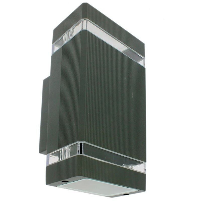Applique LUIS Anthracite extérieure double faisceau GU10 IP54 2