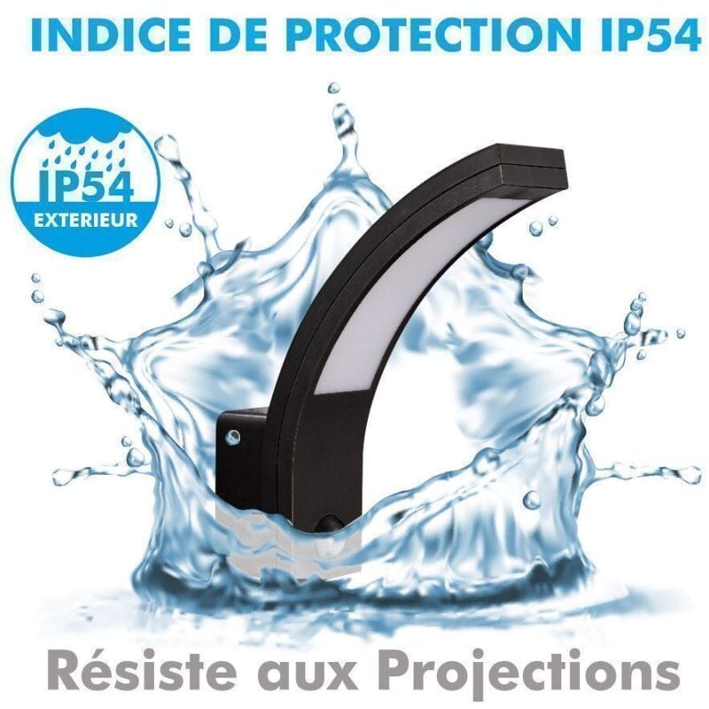 Applique LED Détection de Mouvement 15W CADIX Eq 90W IP54  Température de Couleur: Blanc neutre 4000K 4