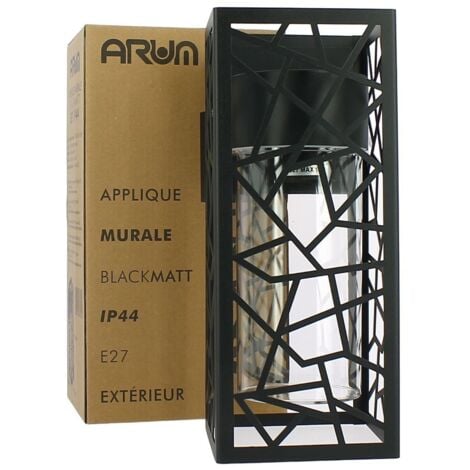 Applique murale MISATO noire mat extérieure E27