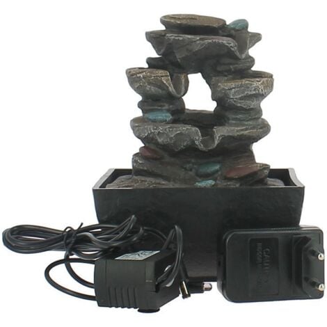 Fontaine d'intérieur ROCKFALL relaxante et LED blanc chaud