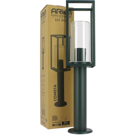 Borne de jardin Gris anthracite COMETA E27 IP54 50cm