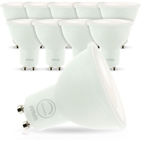 Lot de 10 Ampoules LED GU10 7W eq. 60W 4000K Blanc naturel