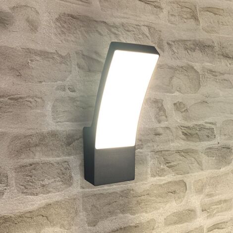 Arum Lighting – Applique extérieure LED 12W IP54 – Finition en fonte d'aluminium gris anthracite – Lumière blanche neutre 4000K – 1260 lumens