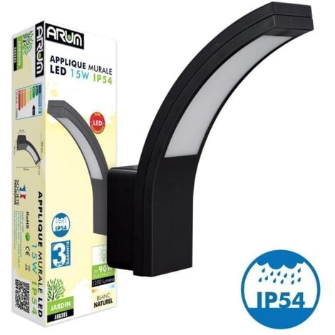Applique murale LED Extérieure CADIX 15W Eq 100W IP54  Température de Couleur: Blanc Chaud 3000K