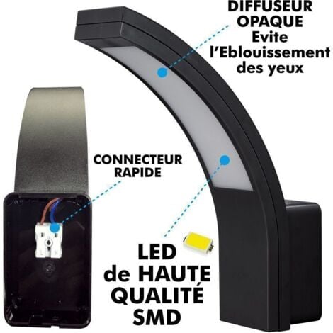 Applique murale LED Extérieure CADIX 15W Eq 100W IP54  Température de Couleur: Blanc Chaud 3000K