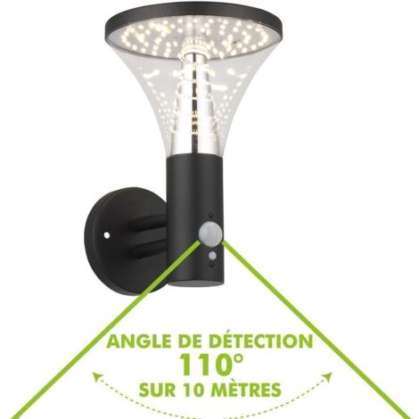 Applique murale solaire BENIDORM Equi. 60W Détecteur de Présence 3 Modes