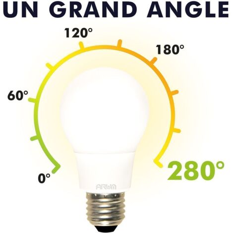 Lot de 10 Ampoules LED E27 11W Eq 75W 1055 Lumens  Température de Couleur: Blanc neutre 4000K