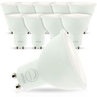 Lot de 10 Ampoules LED GU10 7W eq. 60W  Dimmable  Température de Couleur: Blanc froid 6000K