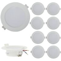 Arum Lighting – Lot de 10 spots encastrables 3W LED extra-plat – Lumière blanche neutre 4000K – Diamètre 90,5mm – Épaisseur 28mm – IP20