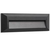 Arum Lighting – Applique extérieure noire 3,5W IP65 – Étanche pour extérieur – Blanc chaud 3000K – Dimensions 23x8x2,3 cm – 420 lumens