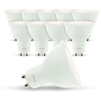 Lot de 10 ampoules spot LED GU10 5W eq 50W  Température de Couleur: Blanc chaud 2700K