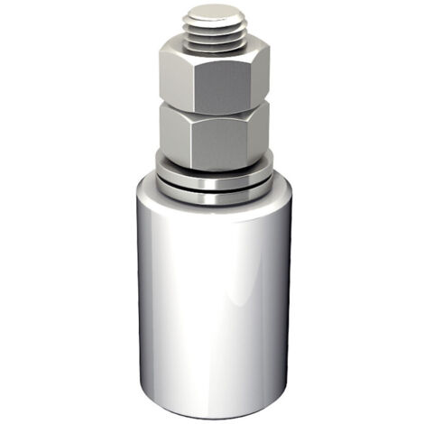 2Gt Roues Et Roulettes – Olive pour guide haut en nylon – Galet polyamide 6 blanc – Ø 40 mm, largeur 60 mm, hauteur 110 mm, vis M16 en acier zingué