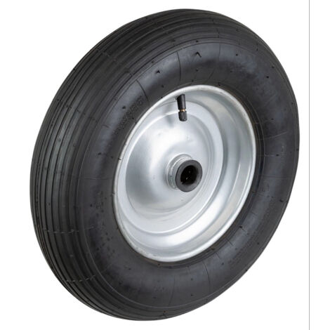 2Gt Roues Et Roulettes – Roue gonflable 400 x 100 mm – Alésage 25 mm – Charge maximale 200 kg – Bandage pneumatique pour sols variés