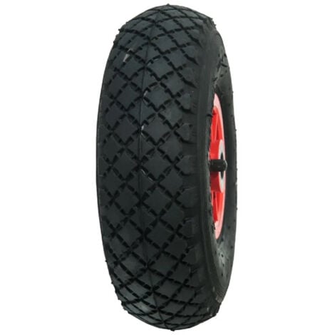 LOT de 4x roue gonflable diable 260 x 85  (3.00-4) alésage 25 mm roulement à rouleaux