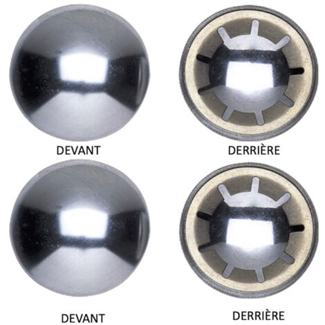 Lot de 2 x calottes autobloquantes diamètre 25 mm