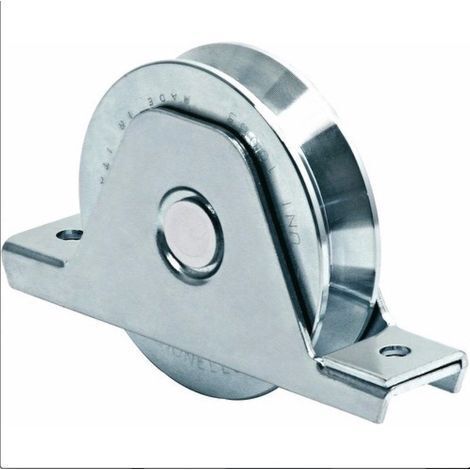 Roue / galet à gorge en U à encastrer de 80mm pour portail coulissant